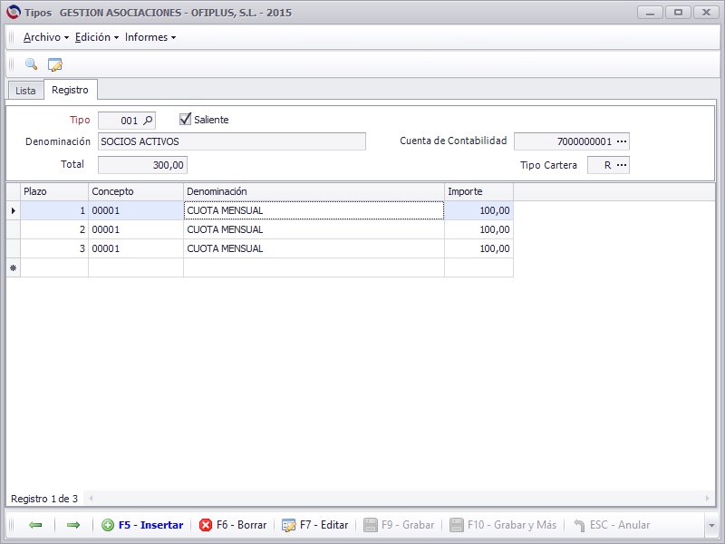 ASO Gestión cuotas socios