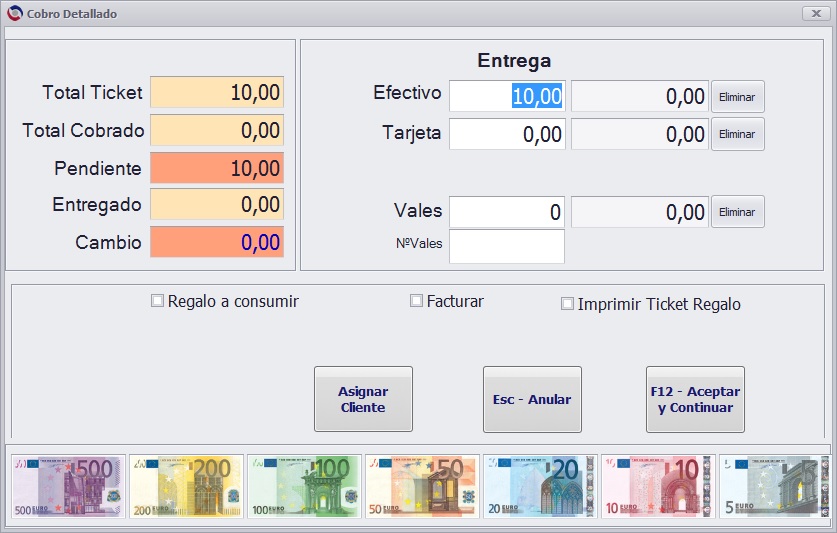 Gestión cobro de tickets